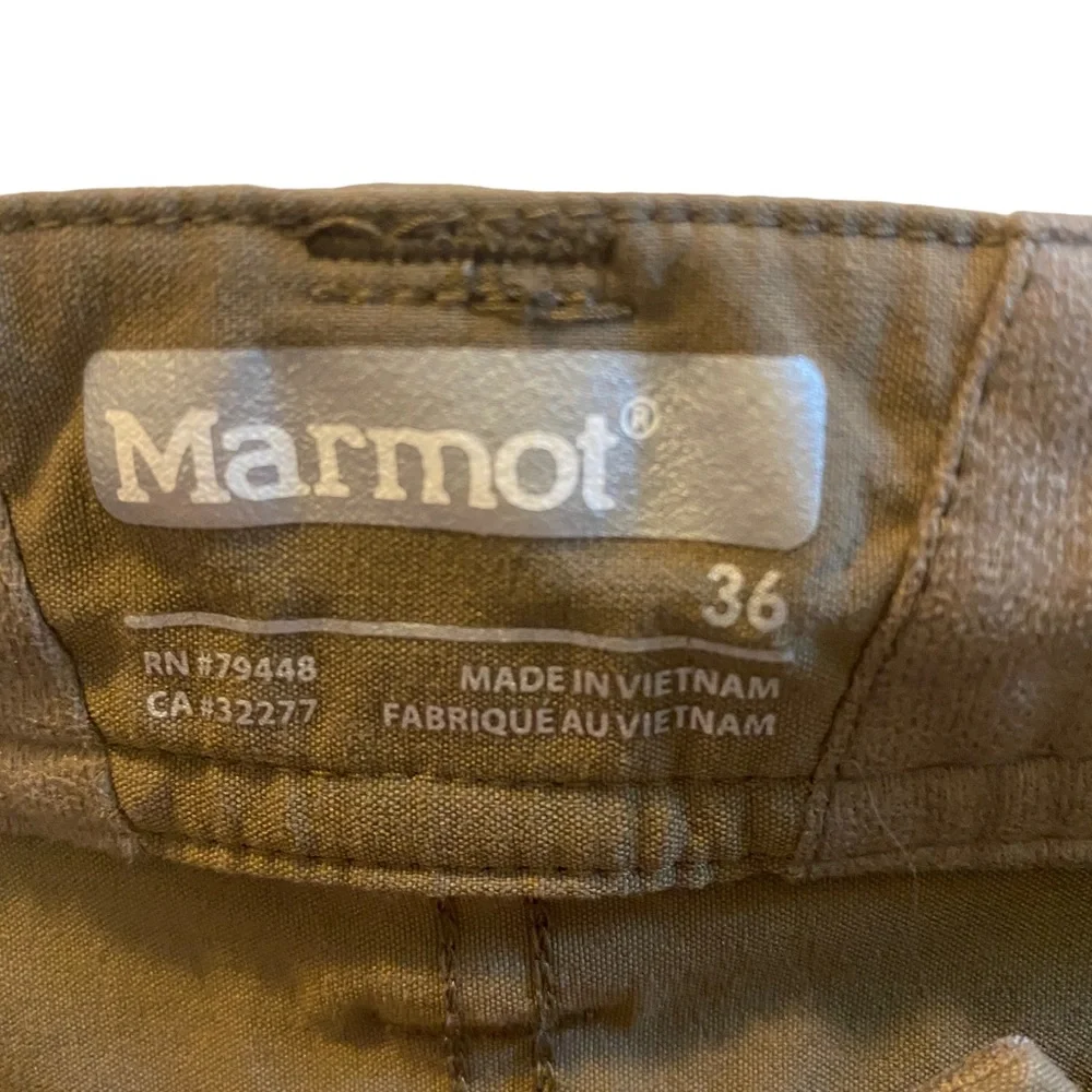 SOLD - MARMOT Men's Verde Camping Pant Khaki Green Cargo Hiking Pants 36 x 32 - Picture 3 of 6